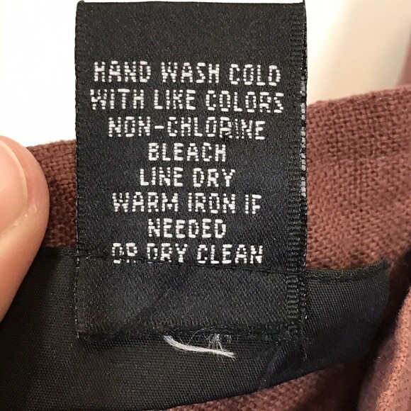 Multiples Brown Women's Size 6 100% Linen Straight Leg Grommet Hem Crop Pants - Picture 10 of 12